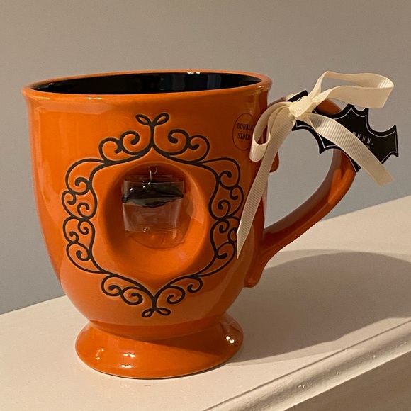Rae Dunn Other - Rae Dunn Orange Bat Mug Double  Sided NWT Halloween